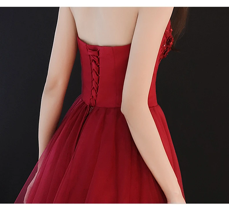 Vestido De Festa Longo новое вечернее платье цвет красного вина, сексуальным вырезом на спине с открытыми плечами ТРАПЕЦИЕВИДНОЕ платье для выпускного вечера вечерние платья Длинные Haute Couture