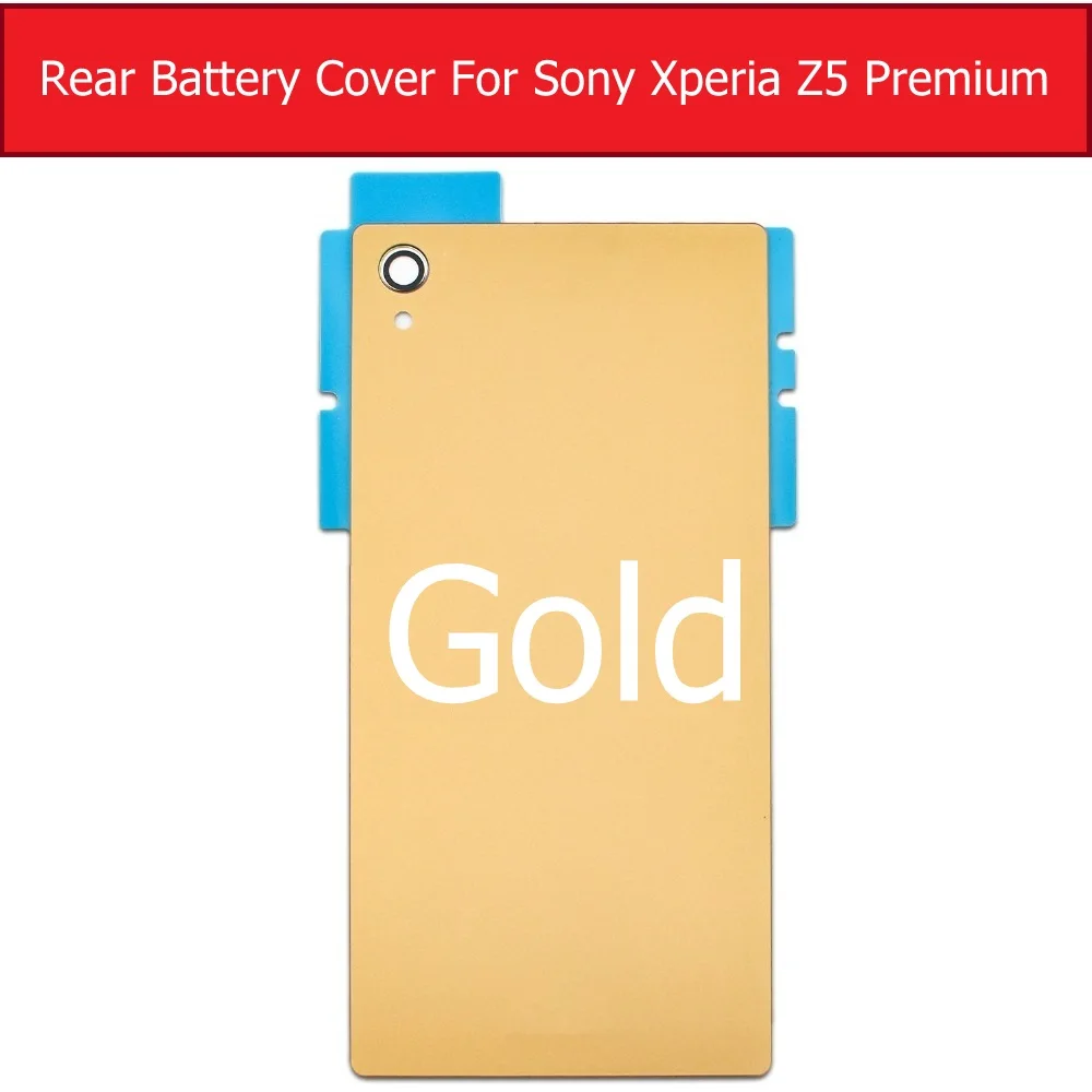 Задняя крышка батарейного отсека для Sony Xperia Z5 Premium E6883 E6866 E6853 Daul стеклянная чехол +
