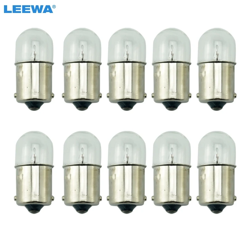 LEEWA 10 шт. T1614 T16 24V5W BA15S 1156 лампа из прозрачного стекла для грузовиков с поворотным