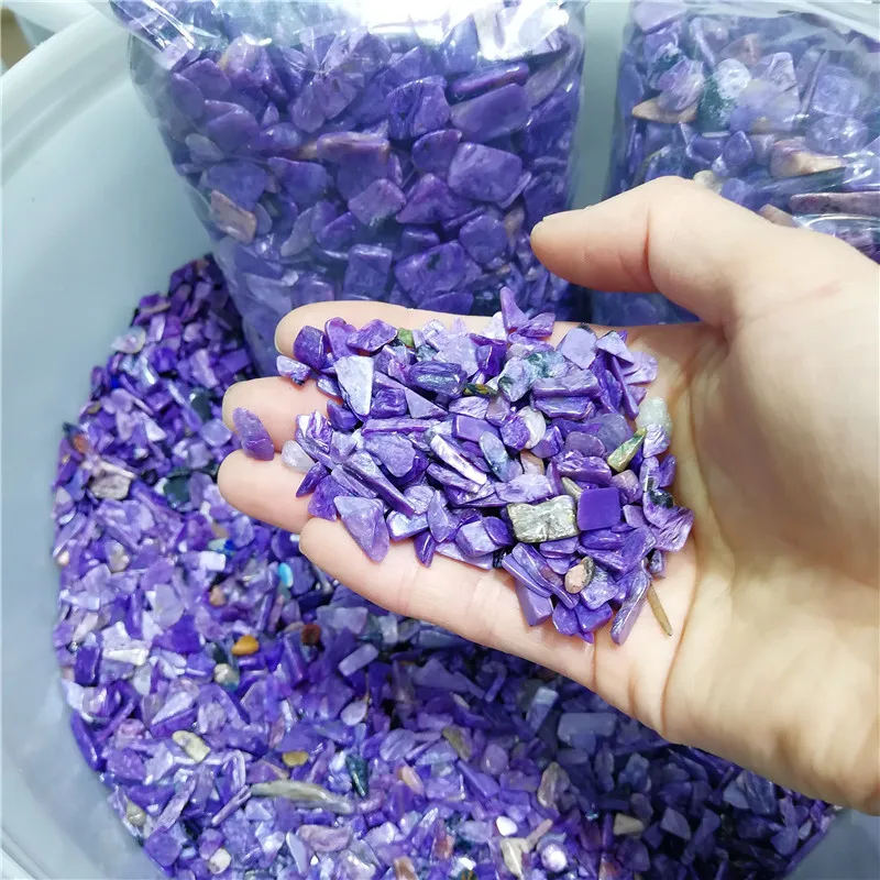 Натуральный хрустальный станок Charoite лечебный камень украшение кварц для