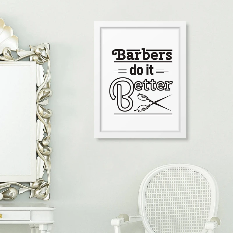Забавный барбершоп постеры холст картины отличный день волос парикмахерский