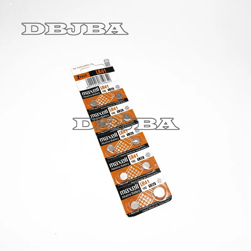Оптовая продажа 10 шт 1 5 V MAXELL LR41 AG3 392A 192 SR41 LR736 L736 CX41 392 кнопочные щелочные
