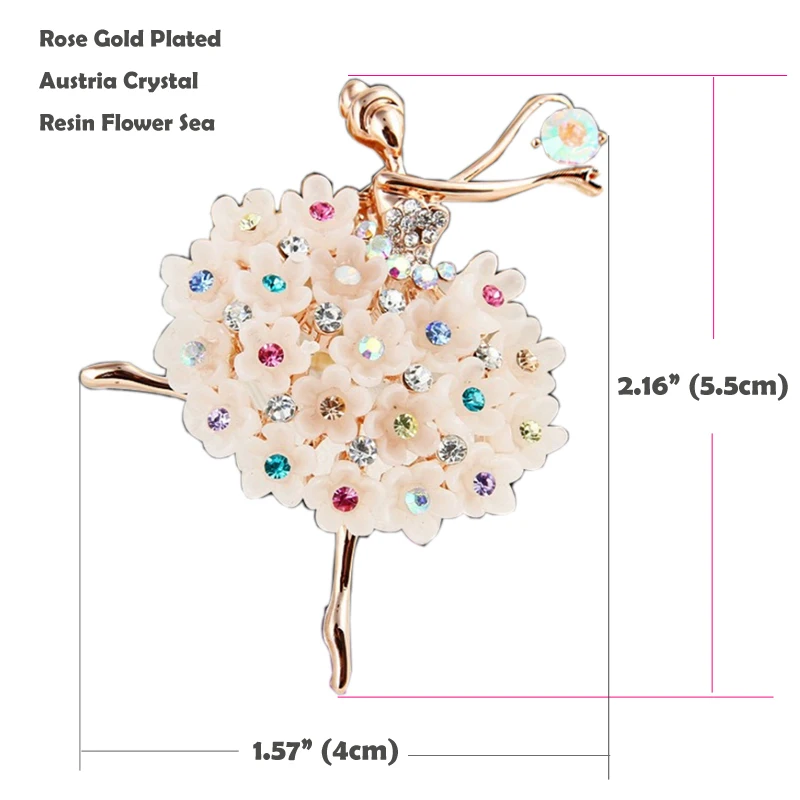 Starbeauty Perfect Ballet Girl брошь в форме цветка радуги морские стразы броши для женщин
