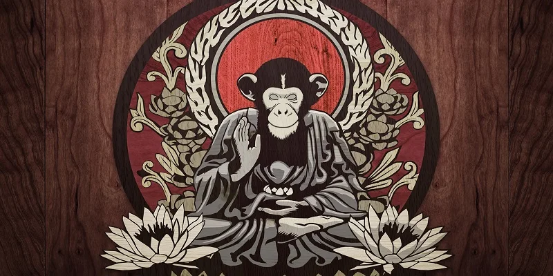 Банное полотенце с принтом Будды мягкое пляжное из микрофибры для лица