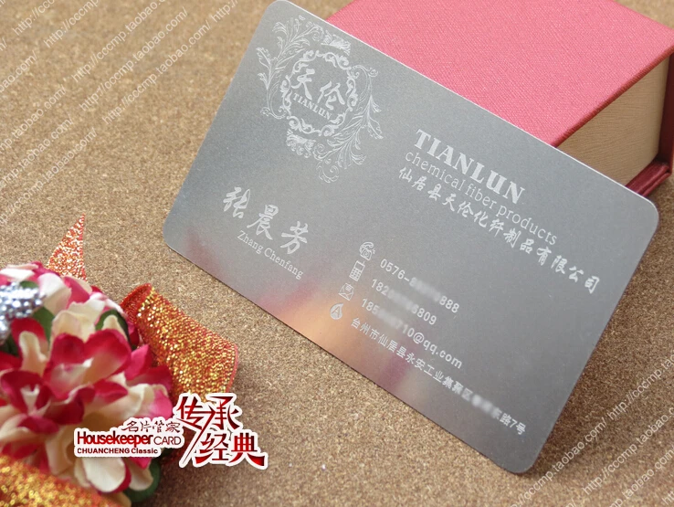 Metallic Color, metal business cards , 100pcs a lot  Deluxe Metal Business Card Vip Cards,Double-side   NO.3035