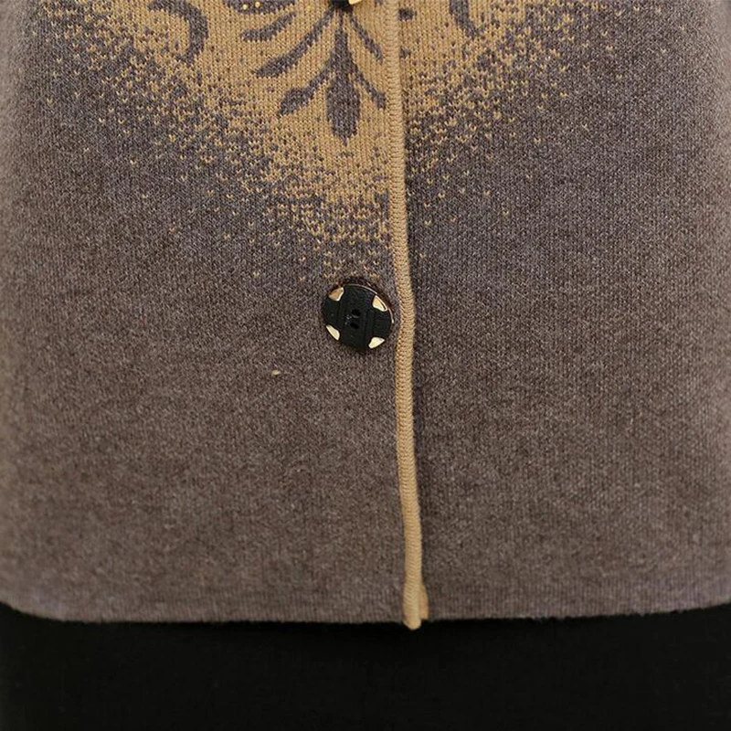 Новинка 2017 Осенний женский утепленный свитер верхняя одежда для мамы кардиган с