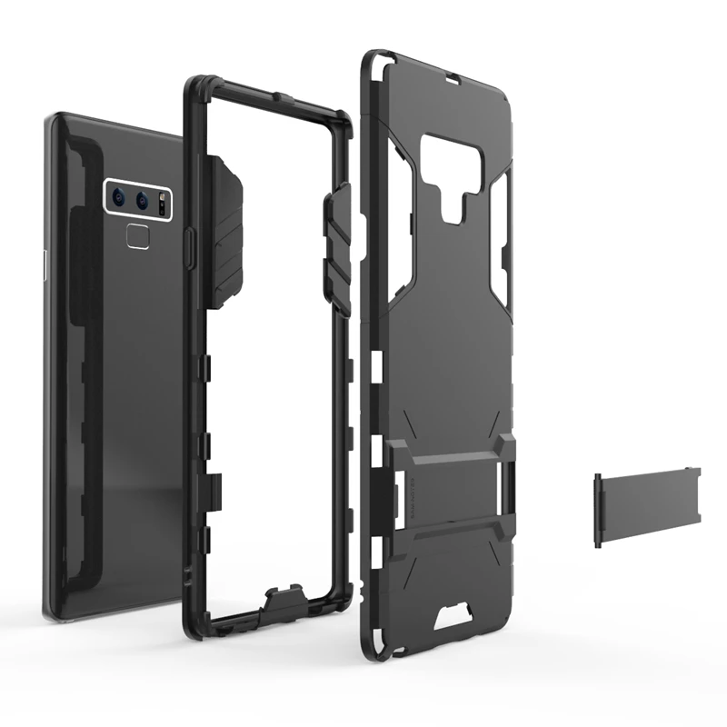 UPaitou Case For Samsung Galaxy Note 9 Hybrid TPU PC Iron Man Armor Shield Holder Stand Cover for Note9 |
