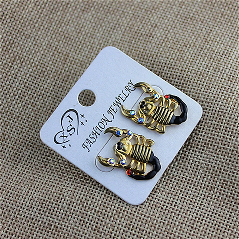 Ms new accessories wholesale girls birthday party hip-hop lifelike animals (scorpion) popular do old studs earrings gift free sh | Украшения