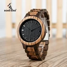 Мужские наручные часы BOBO BIRD Zebra Wood, японские кварцевые наручные часы для мужчин с американским брендом