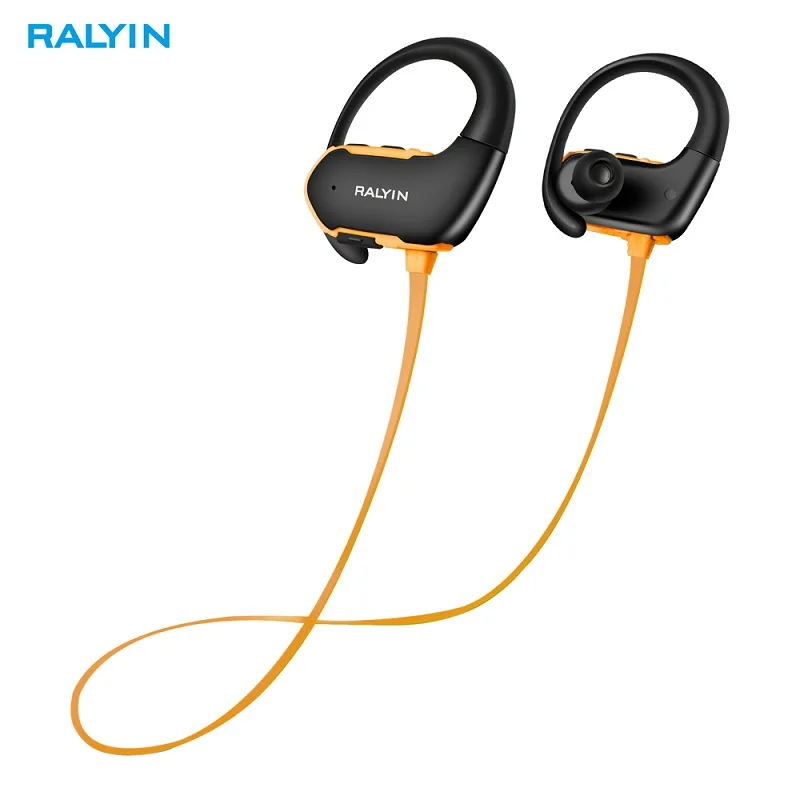 Orange Ralyin, 8G, Mp3 плеер, IPX7, водонепроницаемые, беспроводные наушники, спортивные, bluetooth, 4,2, наушники, MP3 гарнитура, наушники с микрофоном для xiaomi - Цвет: Orange