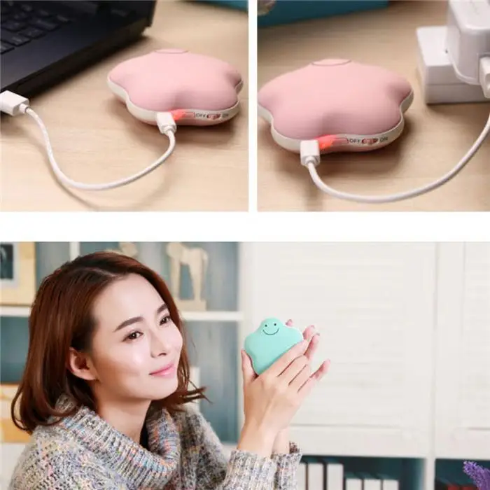 USB Перезаряжаемый Нагреватель мини грелка для рук 3600 mAh банк питания для сотовых телефонов. 7-10 Вт портативный мобильный Банк питания