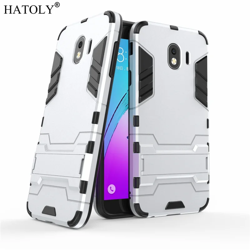 Защитный чехол HATOLY для Samsung Galaxy J4 2018 Robot жесткий из силиконовой резины J400F|Бамперы|