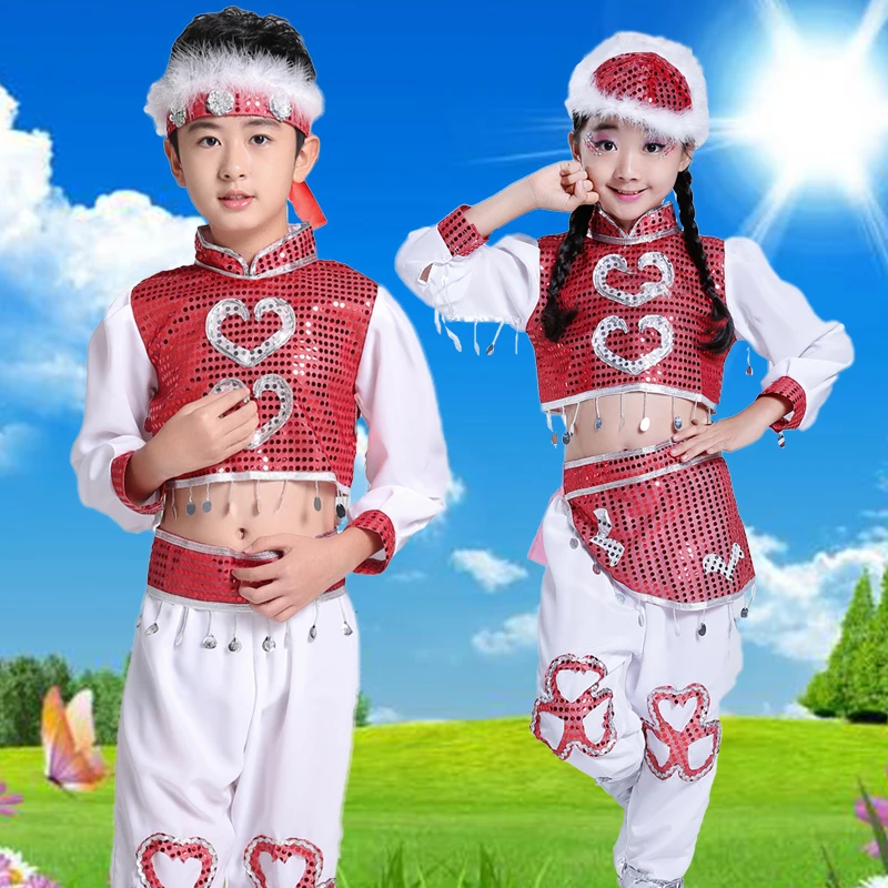 Новый стиль Xiaohe Подкова для детей монгольский Национальный костюм мальчиков и