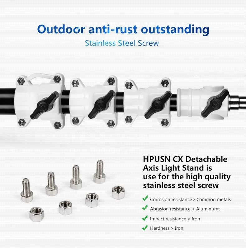 HPUSN 3 м/118,1" четырехсекционный Heavy Duty тройной стояк алюминиевый набор фото светильник ing Лампа вспышка Stuido светильник стенд