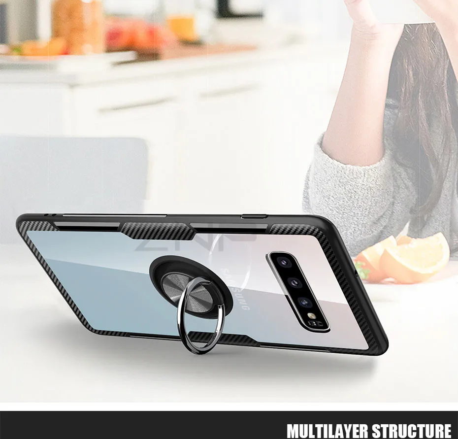ZNP класса люкс подставка с магнитным кольцом чехол для samsung Galaxy S10 S9 плюс S10E Note 9 M10 M20 M30 M40s A10 A20 A30 A31 A50 A70 чехол