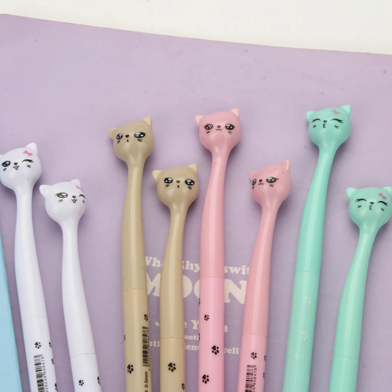 1 предмет продажа изгиб с принтом головa кота шариковая студенческие ручки