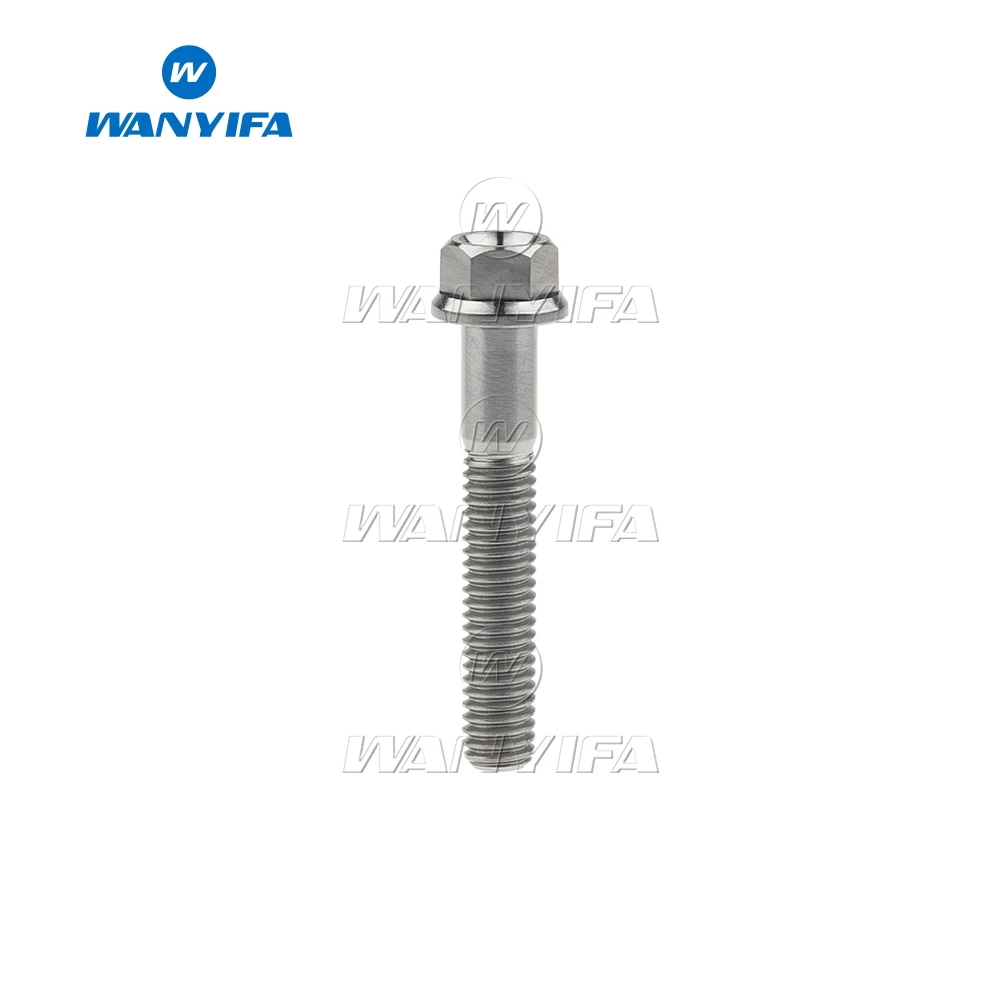 Original Wanyifa M6x10 15 20 25 30 35, 40 45 50 55 60 65 70 мм Титан фланцевый болт с шестигранной головкой уход за кожей лица маска Велосипедный спорт мотоцикл модификация автомобиля - Цвет: Original