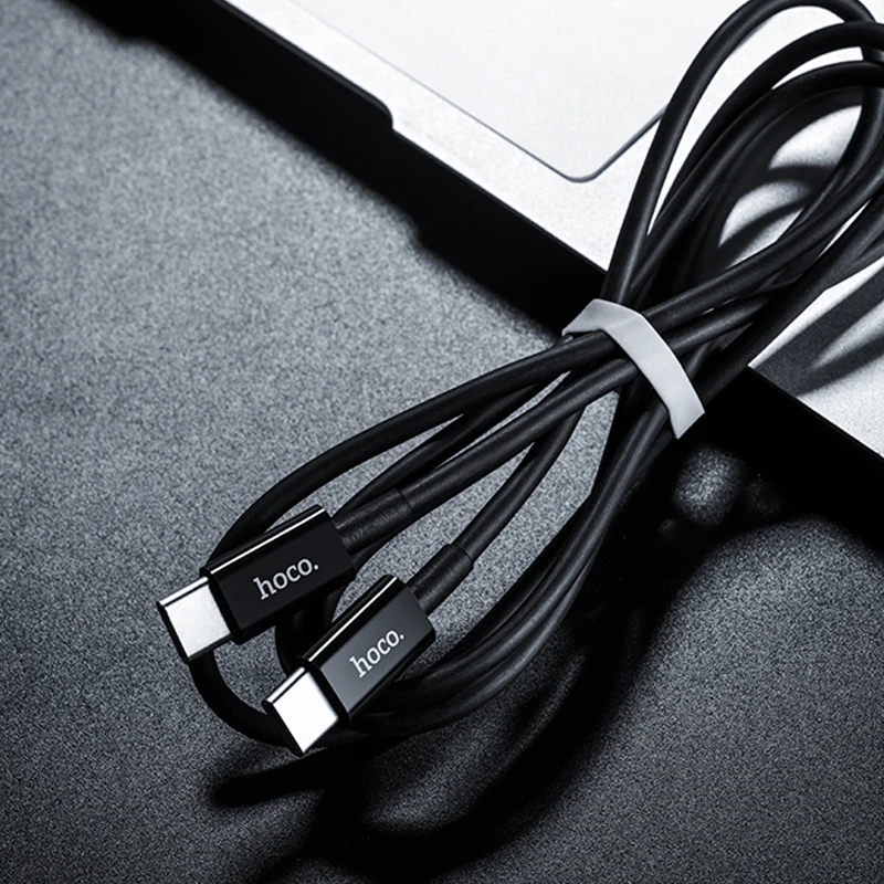 Кабель Hoco USB Type C 3A 45 Вт кабель C-USB-C для Samsung Galaxy S9 S8 Note 9 PD быстрой зарядки нового MacBook