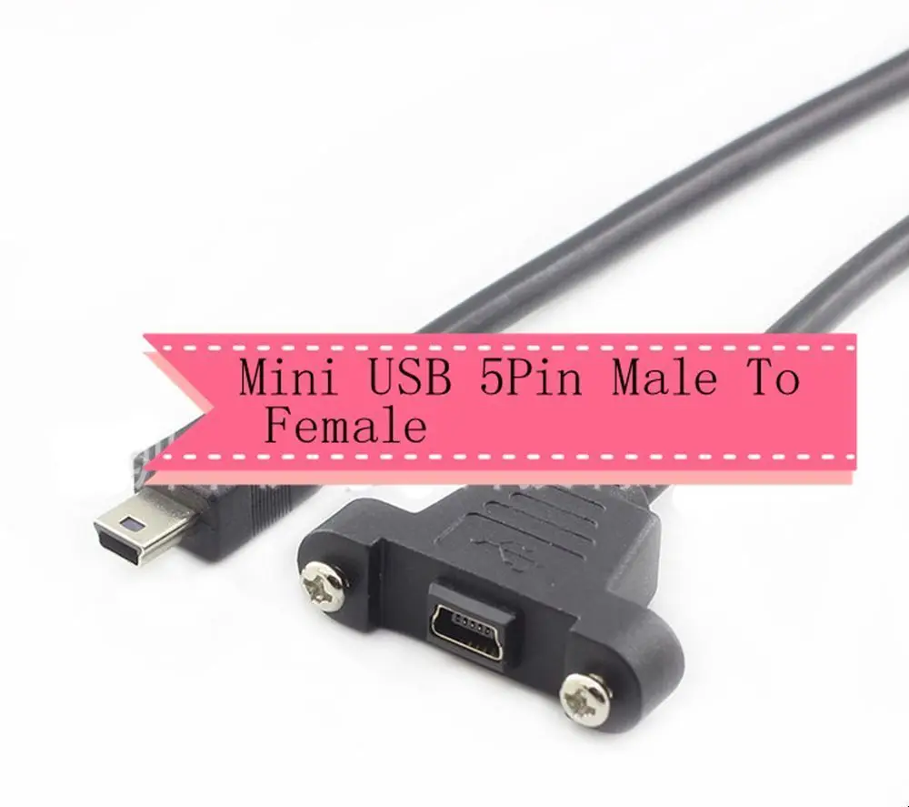 Мини usb 5pin штырьковый к Mini гнездовой с винтовой панелью | Электроника