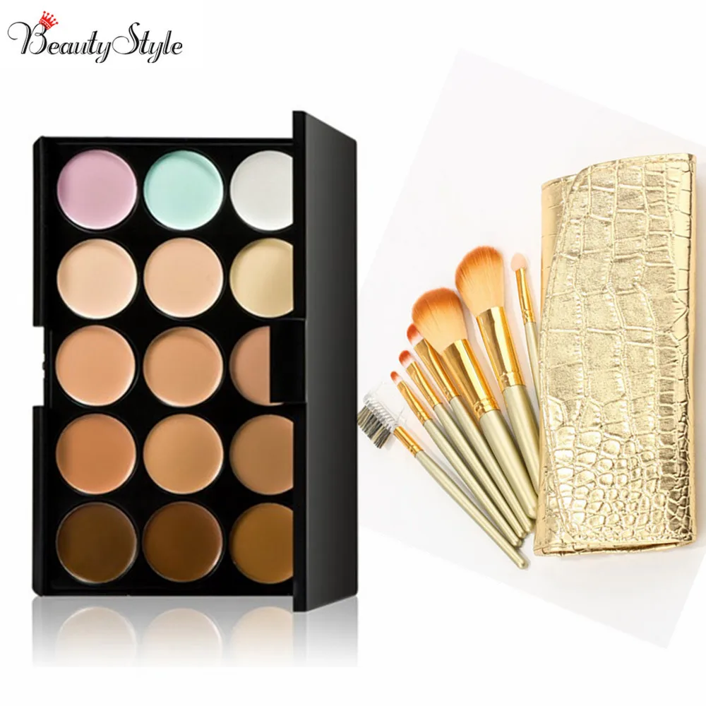 15 видов цветов контур лица с кремовой структурой для макияжа консилер палитра