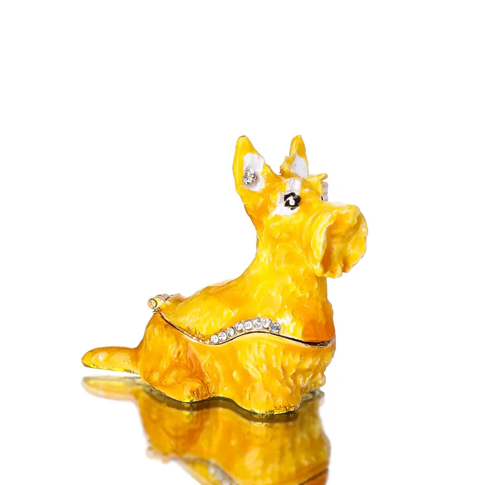 Шкатулка для собак H & D органайзер ювелирных изделий ручная работа эмалированный