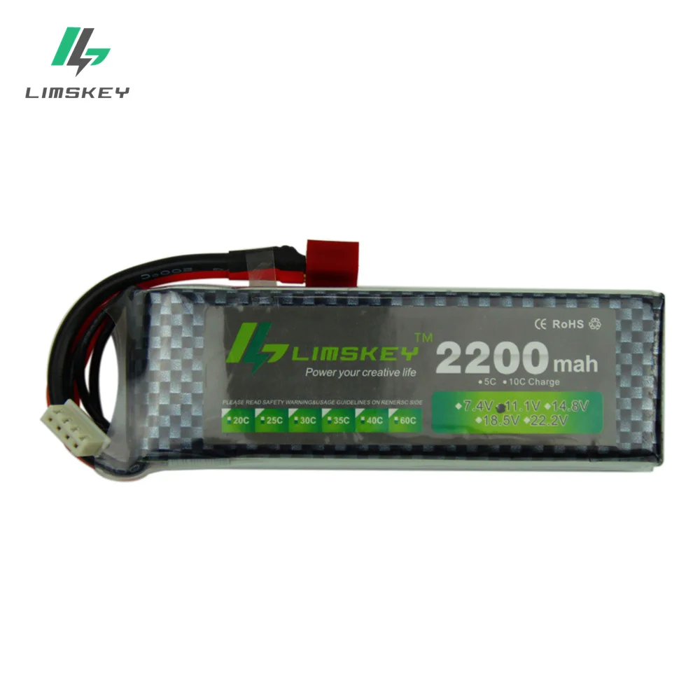 Limskey Мощность Фирменная Новинка Lipo Батарея 11 1 V 2200 мА/ч 25C MAX 35C 3S T штекер для