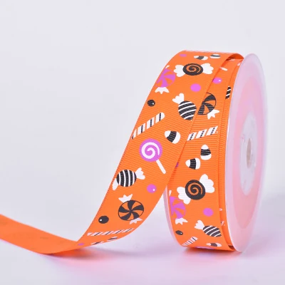 1 &quotдюймов 25 мм Бесплатная доставка Хэллоуин конфеты печатных grosgrain ленты для