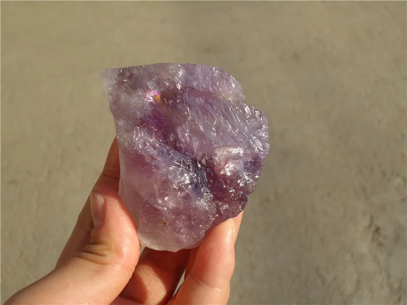 

150g Rainbow! Pure natural amethyst original rock specimen furnishing articles LA1270