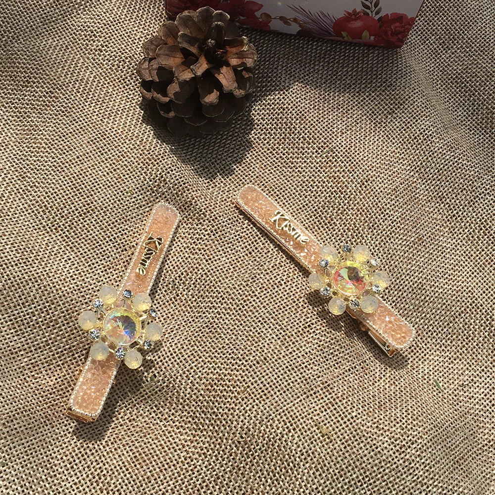 Earofcorn 2 цвета Изысканные милые модные цветы заколка для волос сияющая бижутерия