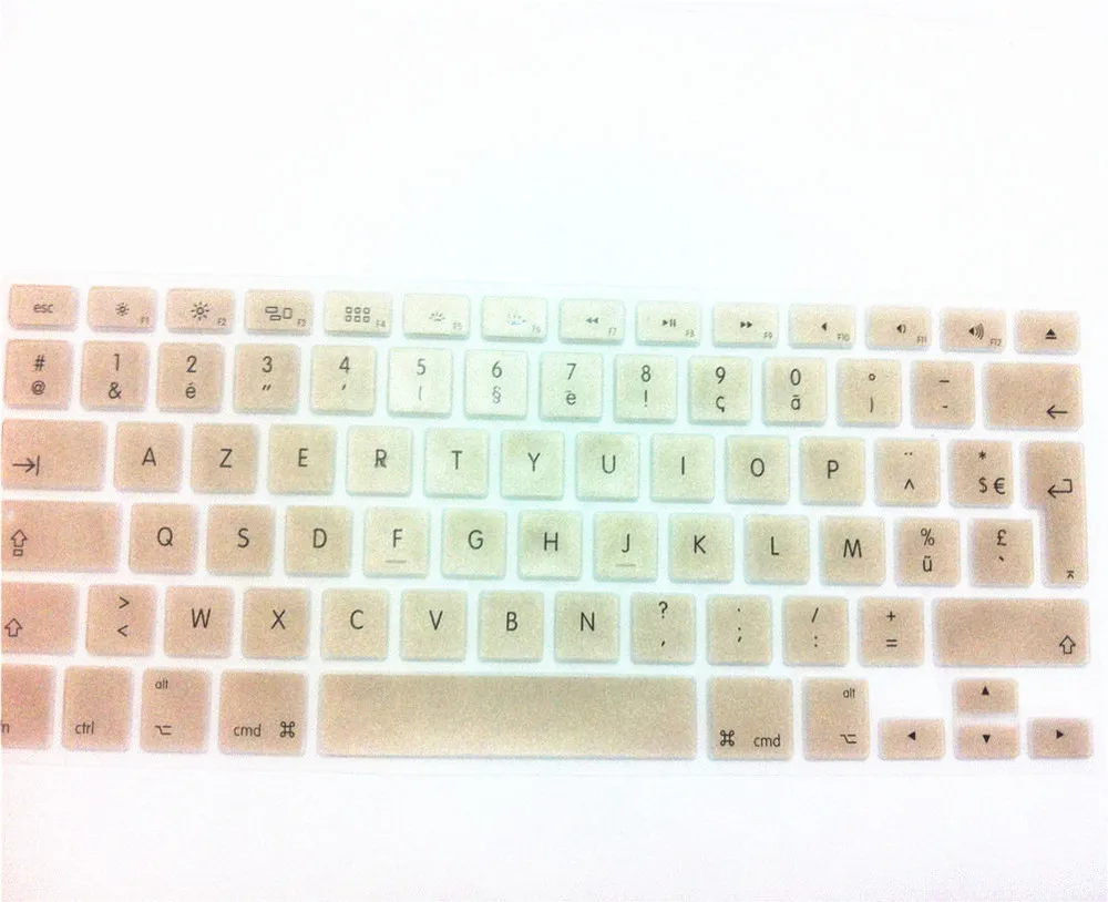 Силиконовая Французская клавиатура AZERTY для Macbook Air Pro Retina 13 15 EU Евро Клавиатура