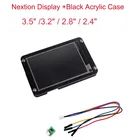Nextion Расширенный 3,5 3,2 2,8 2,4 дюймовый сенсорный ЖК-дисплей UART HMI модуль экрана + черный акриловый чехол для Arduino