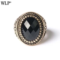 wlp 2018 new big opal ring vintage palace delicate carved stone rings multi section black onyx fashion men and women rings gift