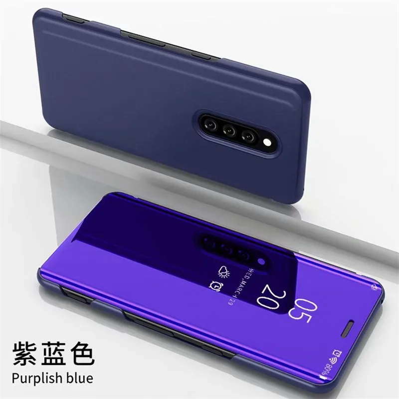 Чехол-книжка для sony Xperia 1, чехол 6,5 дюйма, зеркальный чехол, роскошный пластиковый чехол для телефона, чехол для sony Xperia 1 - Цвет: Blue Purple