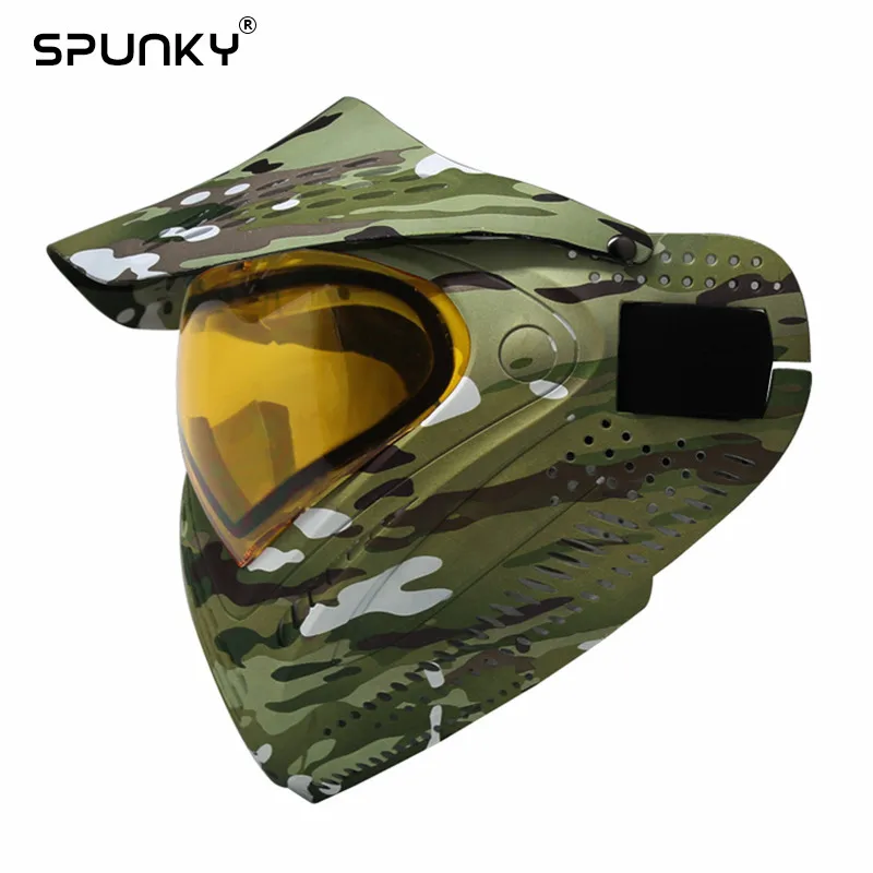 Lotus Camo цвета армейский военный полный лицо анти туман Пейнтбол Маска с красителем I4 Тепловая линза