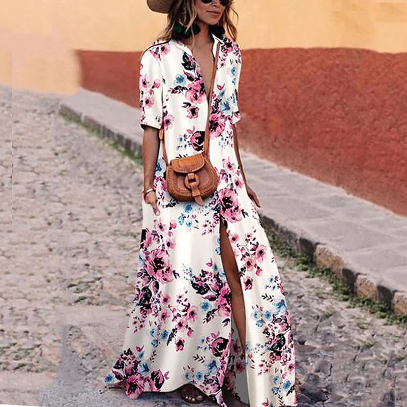 Повседневное сексуальное платье для вечерние Boho женское летнее пляжн | Женская