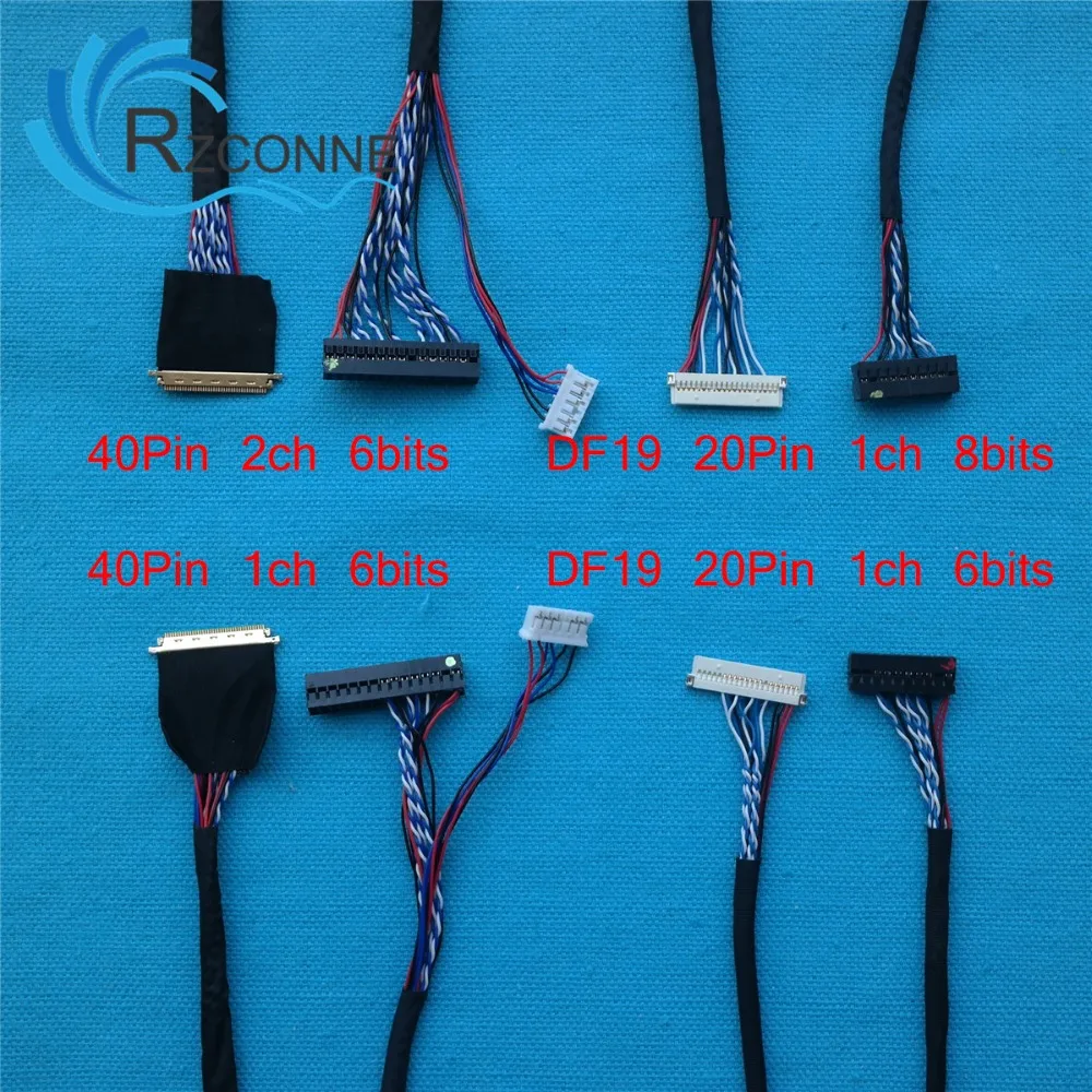 Универсальный кабель LVDS 40pin 30pin 20pin для контроллера панели ЖК дисплея с поддержкой