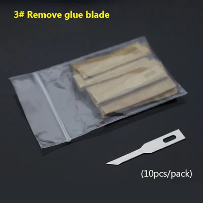 Blade 10pcs 936 паяльник нагревательное лезвие для чехол на заднюю панель мобильного телефона Стекло Клей Удалить инструмент материнская плата клей отпечатков пальцев IC ремонт инструмент - Цвет: Blade 10pcs
