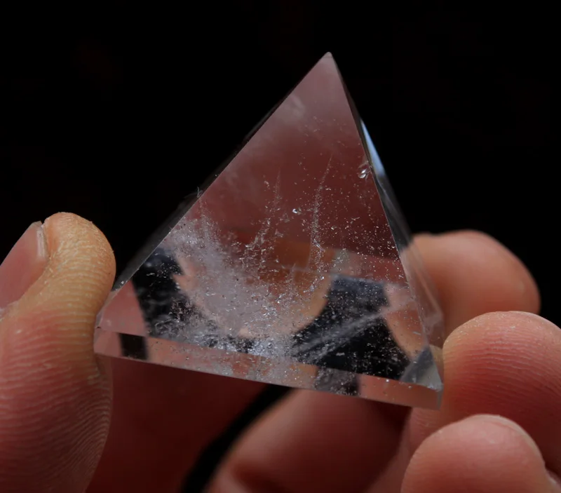 1pc Natural white clear Quartz crystal pyramid healing fengshui crystals miner | Дом и сад