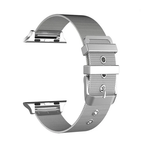 silver Миланская петля ремешок для apple watch 42мм 38 мм 44 мм 40 мм iWatch serise 5 4 3 2 1 ремешок apple watch браслет из нержавеющей стали ремешок - Цвет ремешка: silver
