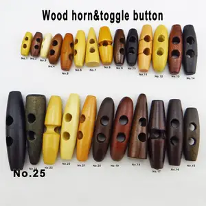 15 шт. 20 мм  60 мм коричневые деревянные роговые переключатели для одежды Швейные Кнопки аксессуары для одежды пальто подходит WHB-094