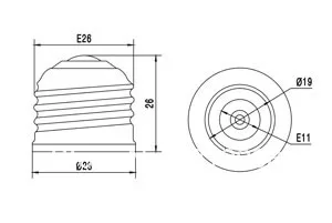 

E26 to E11 lamp base adapter 100pcs/lot free shipping adapter