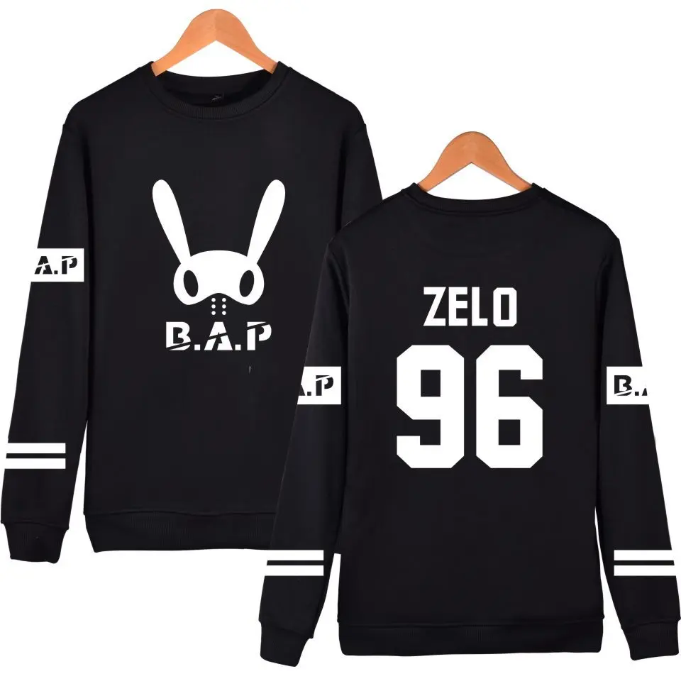 Новая Мода Kpop bap b.a.p с именем члена Банни худи круглым вырезом пуловер свитшот