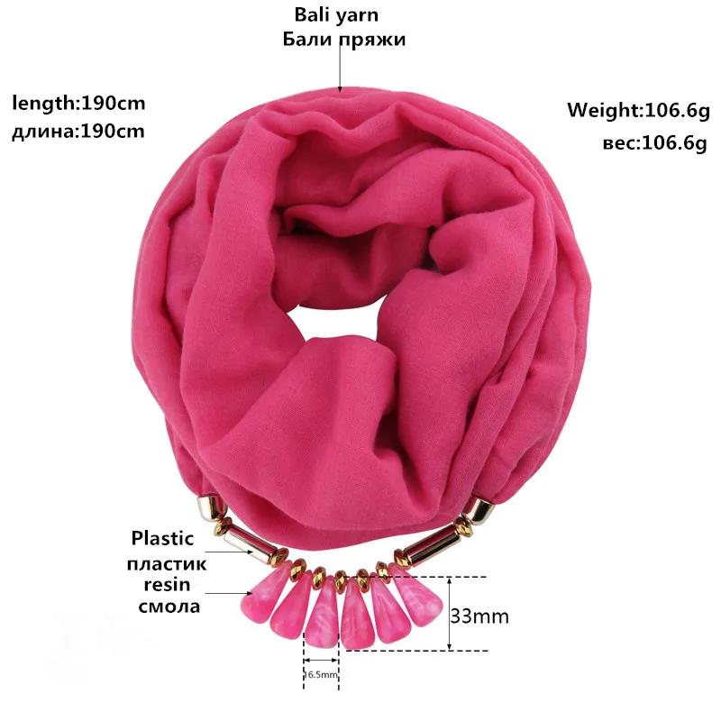 Ahmed Fashion Jewelry Resin Water Droplets Pendant Bali Yarn Scarf Necklace For Women New Statement Necklaces Collier Femme | Украшения и