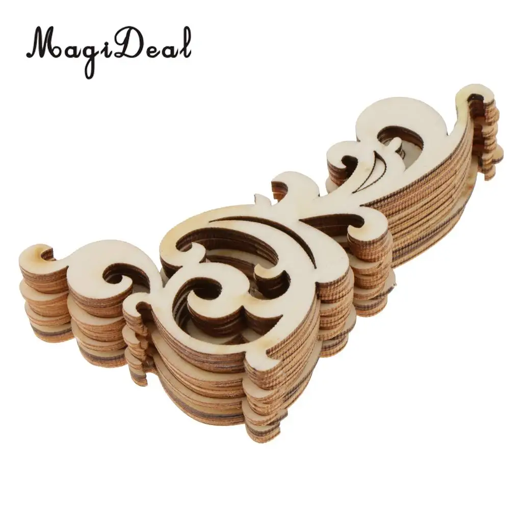 

MagiDeal 12pcs Rustic Blank Flower Cutout Wooden Craft Hanging Gift Tags Labels Scrapbooking Embellishments DIY Craft