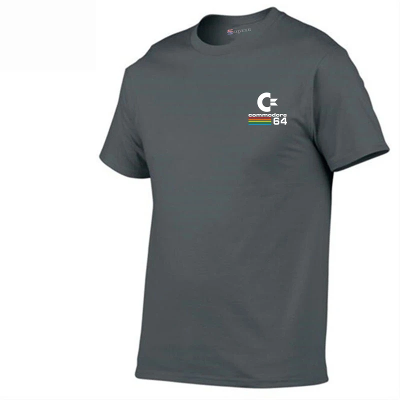 2019 new summer Commodore 64T shirt short-sleeved T-shirt fashion street printing 11 color C64 retro men's T-shi | Мужская одежда