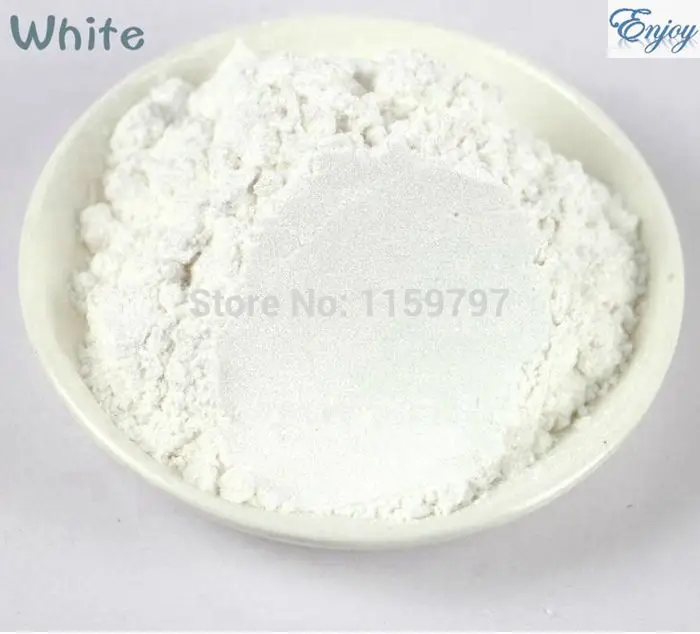 White 100 г/лот перламутровый красочный Жемчуг порошок пигмент для теней для век, лак для ногтей Слюда Порошок вспышка Косметическая пыль, краска собственного приготовления пигмент - Цвет: White