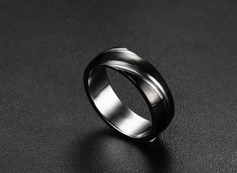 Модные titanium из нержавеющей стали для мужчин кольцо вечности Свадебные