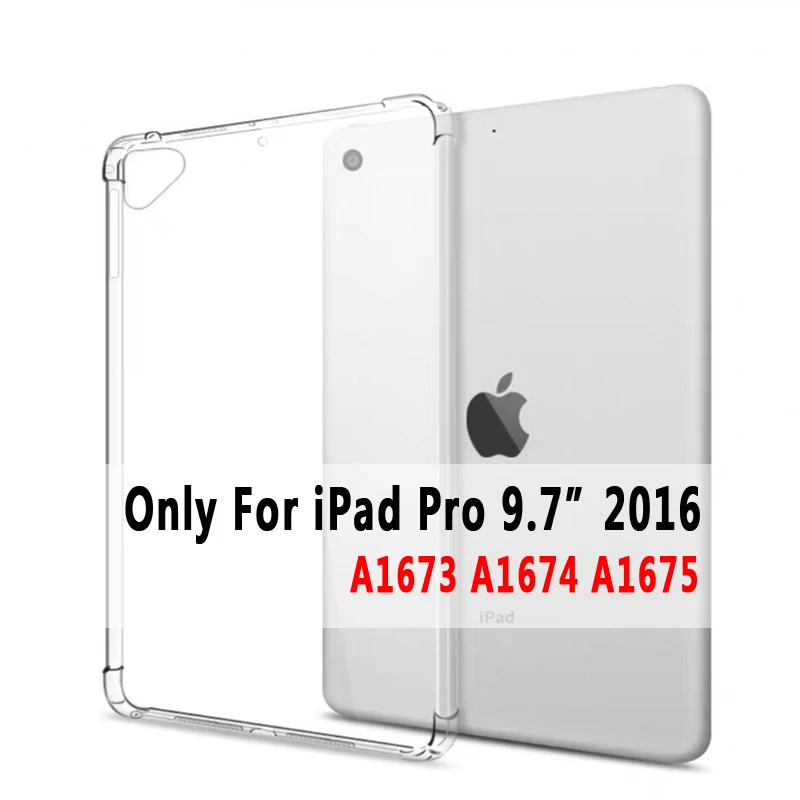 For iPad Pro 9.7 Прозрачный прямая сопротивление силиконовый чехол для Apple iPad 2/3/4 9,7 Air 1 2 5 6 iPad Pro 9,7 11 10,5 12,9 мини-платье на возраст 2, 3, 4, 5, 10,2 чехол - Цвет: For iPad Pro 9.7