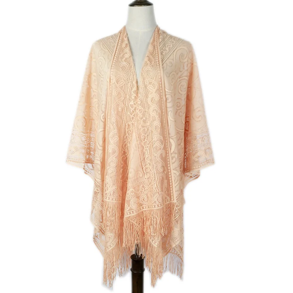 Пляжное женское пончо, шаль, накидки, накидки, кружевные пончо, накидки, модная верхняя одежда, палантин, шарфы, роскошный брендовый шарф для женщин
