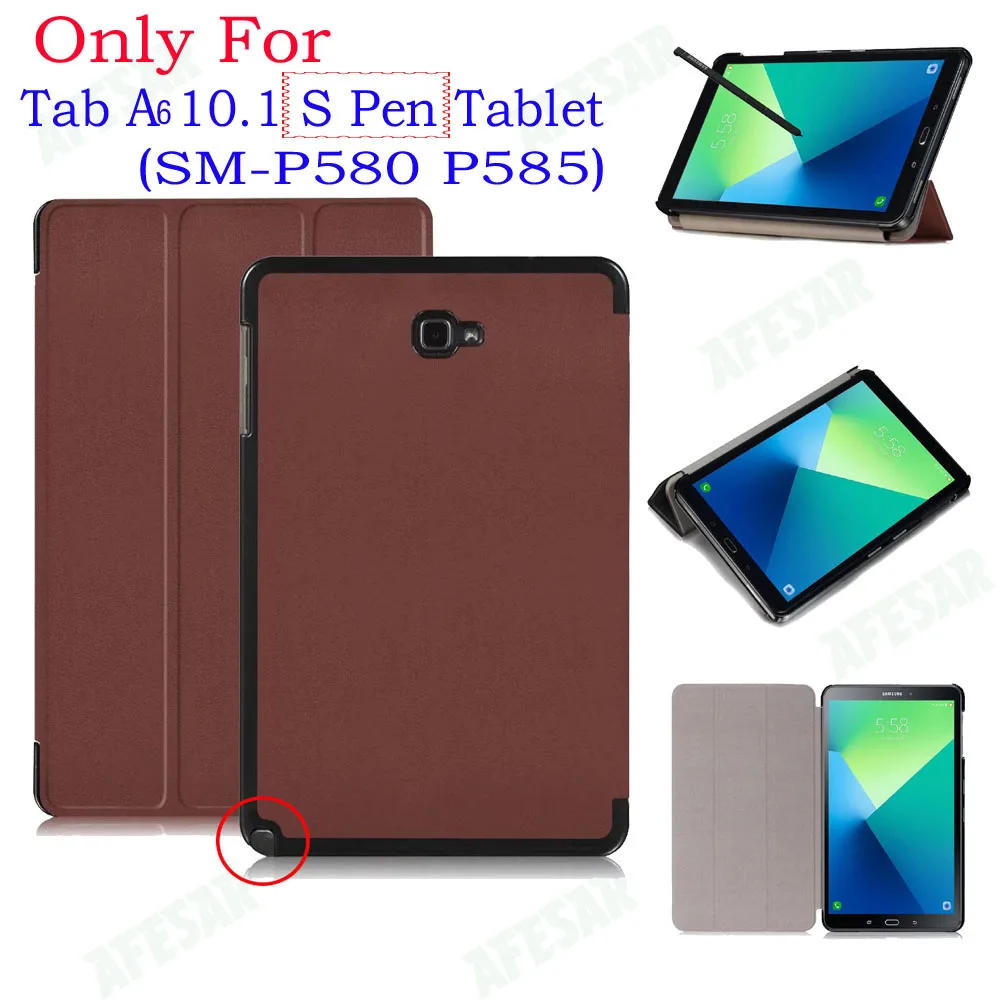 Ультратонкий флип чехол для Samsung Galaxy 2016 Tab A A6 10 1 с S ручкой планшетов P585 умный